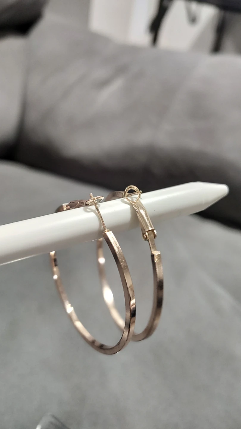 Rose Gold Tone Hoop Earrings - photo 2