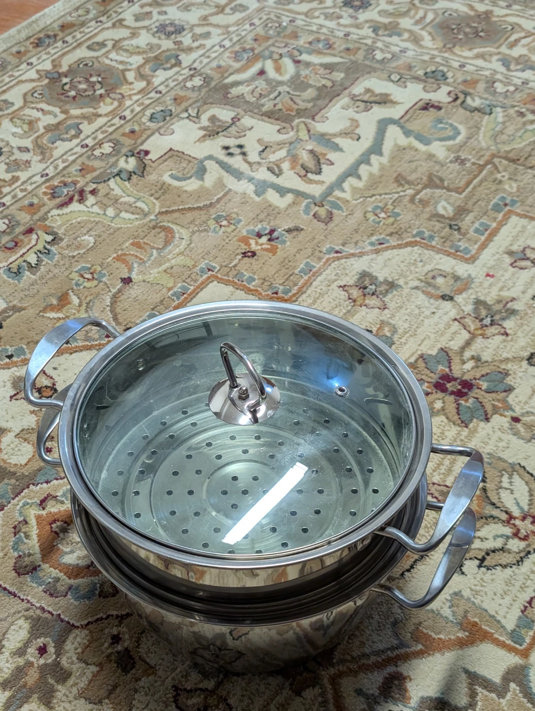 Stainless Steel Steamer Pot with Glass Lid - photo 3