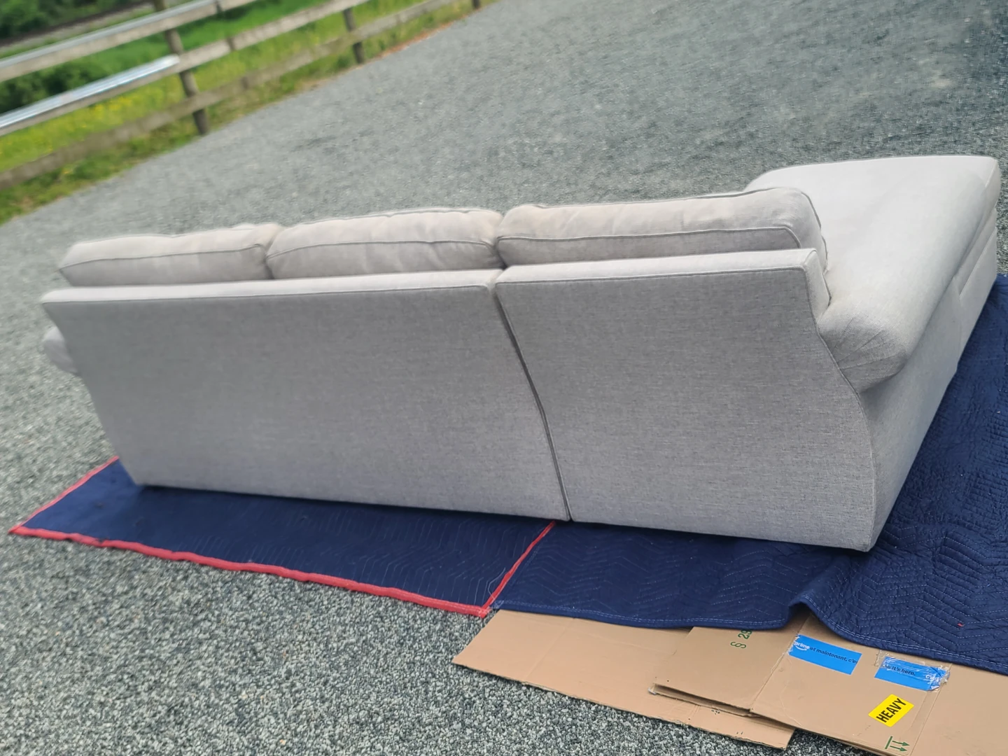 Light Gray Sectional Sofa with Chaise - photo 3