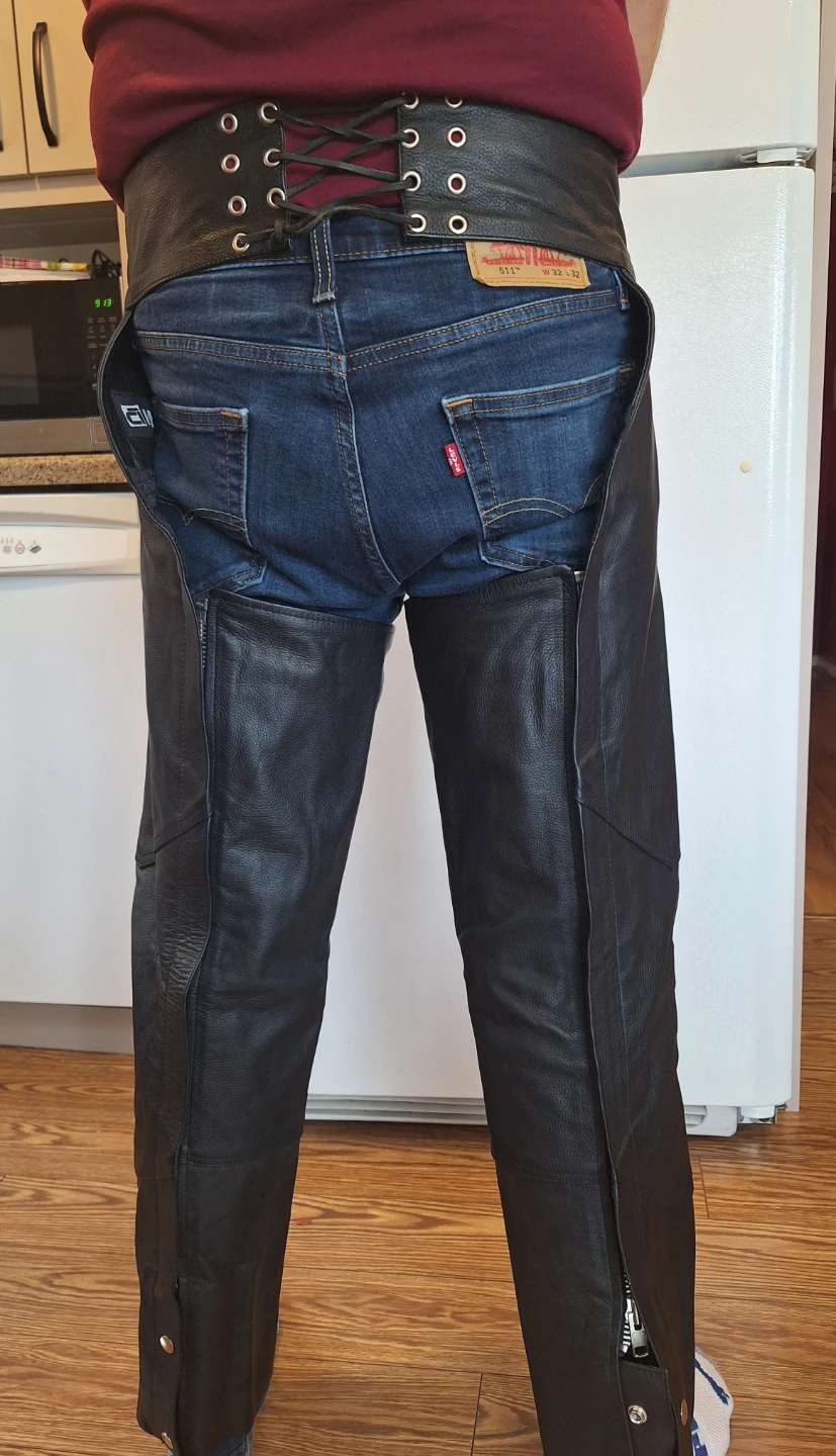 Ultimate Leather Motorcycle Chaps Size M - photo 3