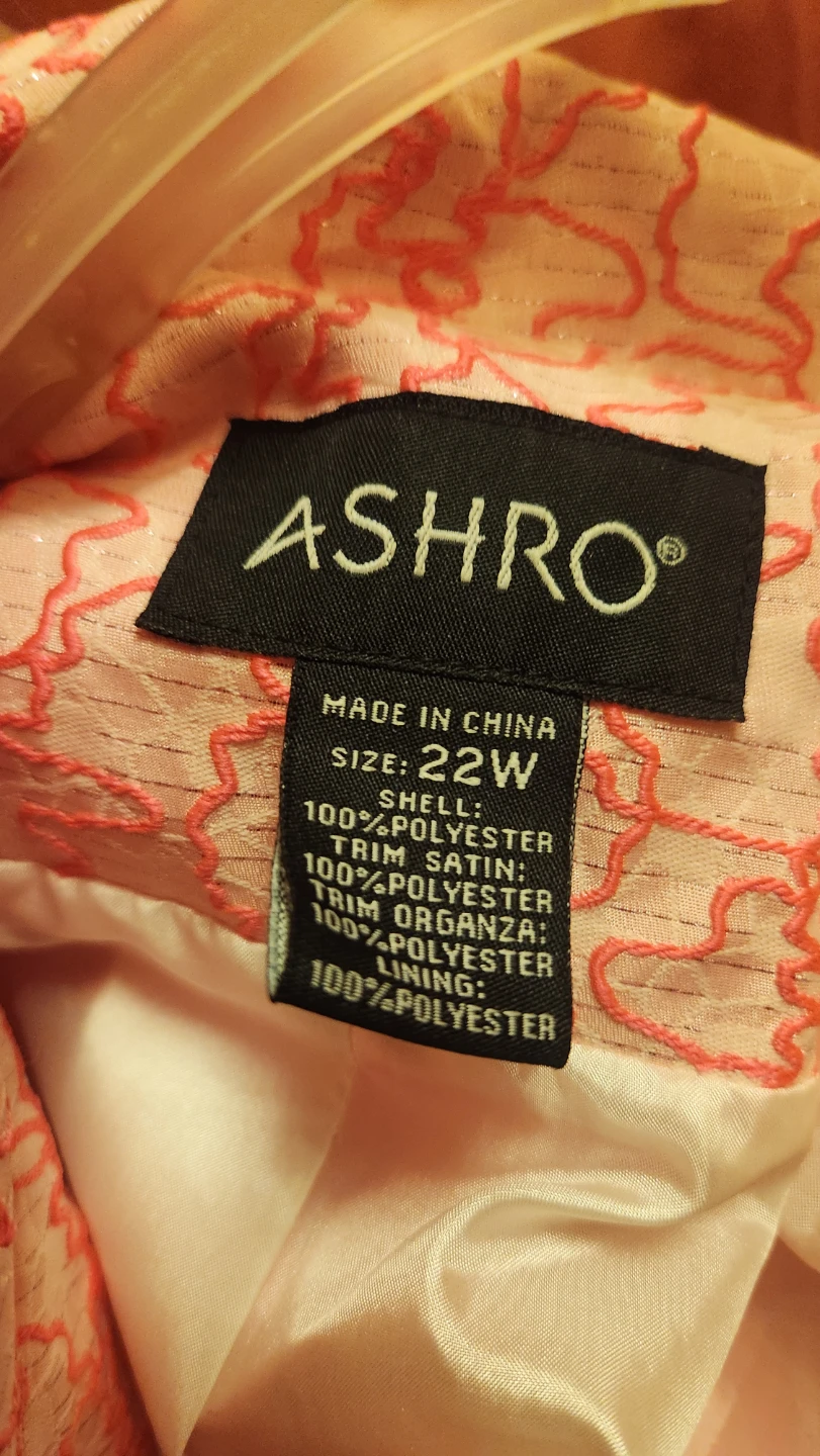 ASHRO Women's Pink Lace Jacket and Skirt Set Size 22W - photo 3