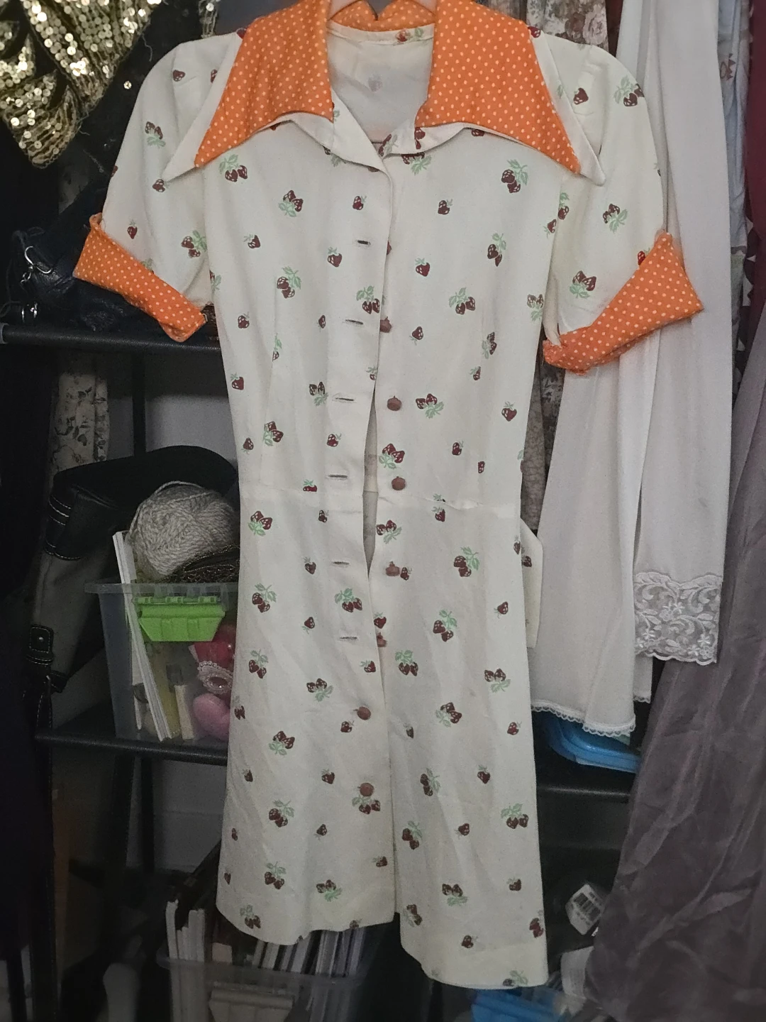 Handmade Vintage Button-Up Dress