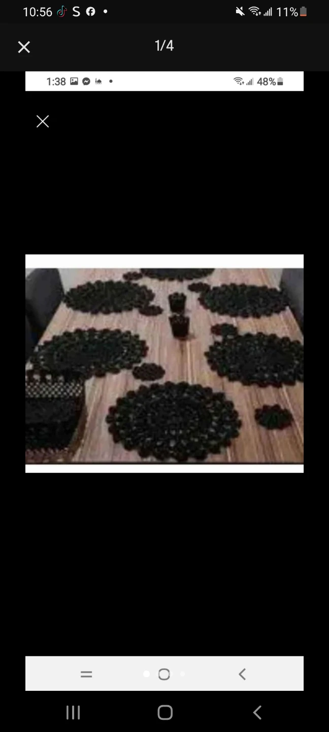 Black Sheer Curtains with Damask Pattern - photo 4