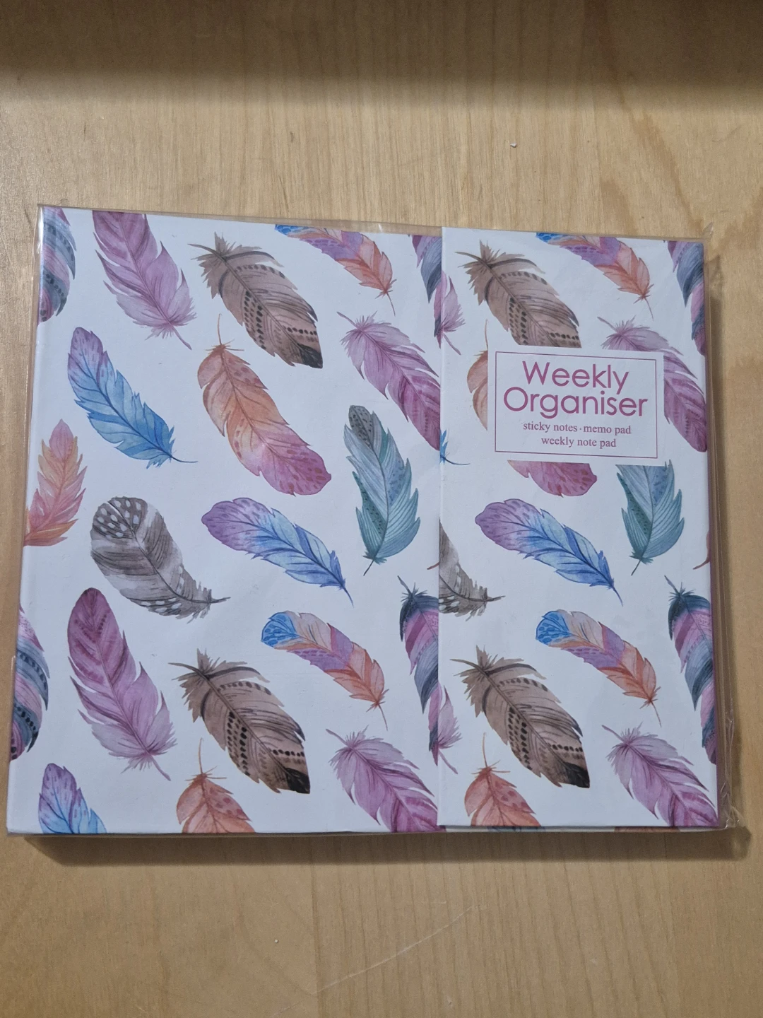 BNIB)Feather Weekly Organiser Sticky Notes Memo Pad