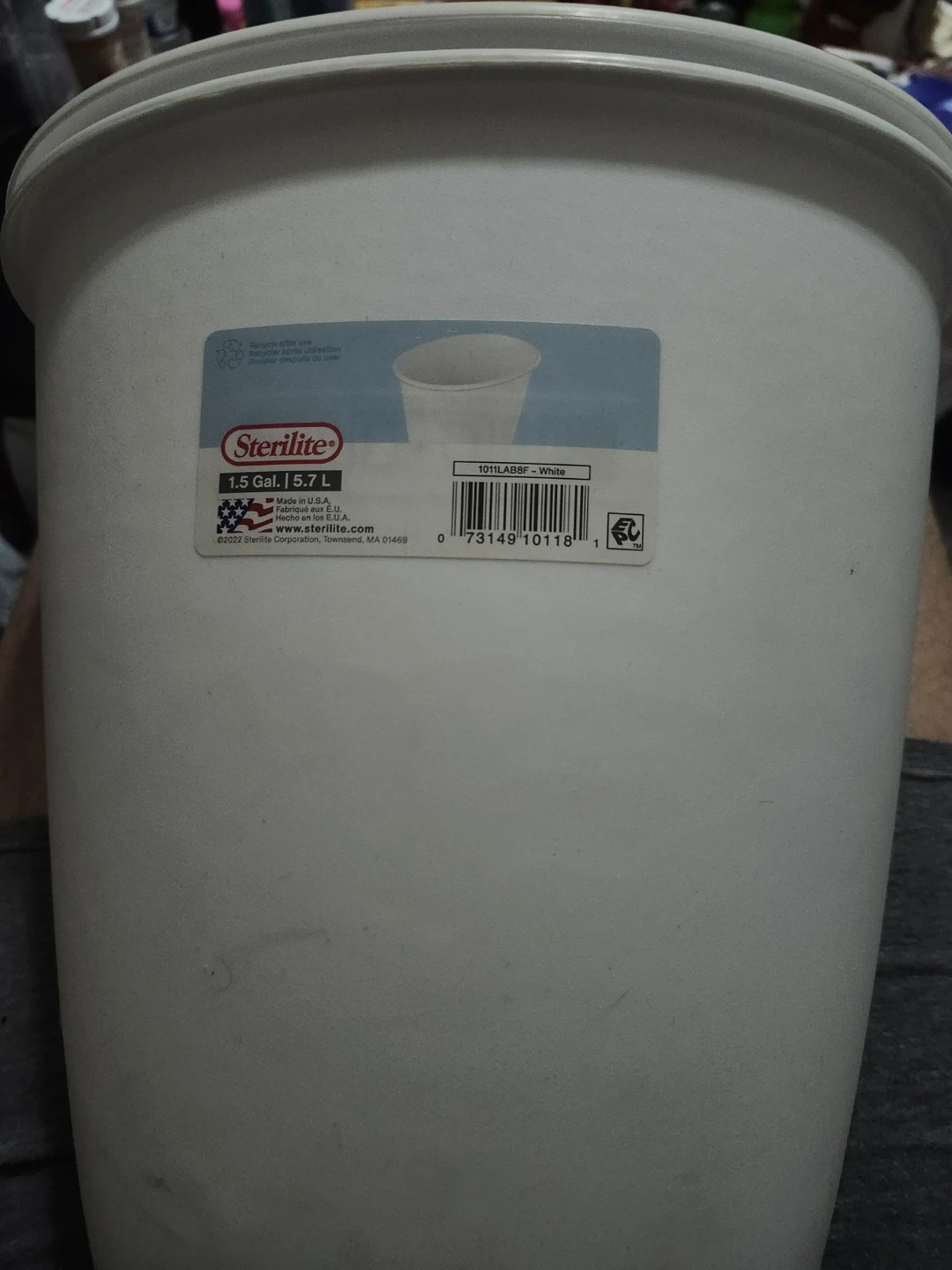 3 Sterilite 1.5 Gallon Storage Container - White 3-pack
