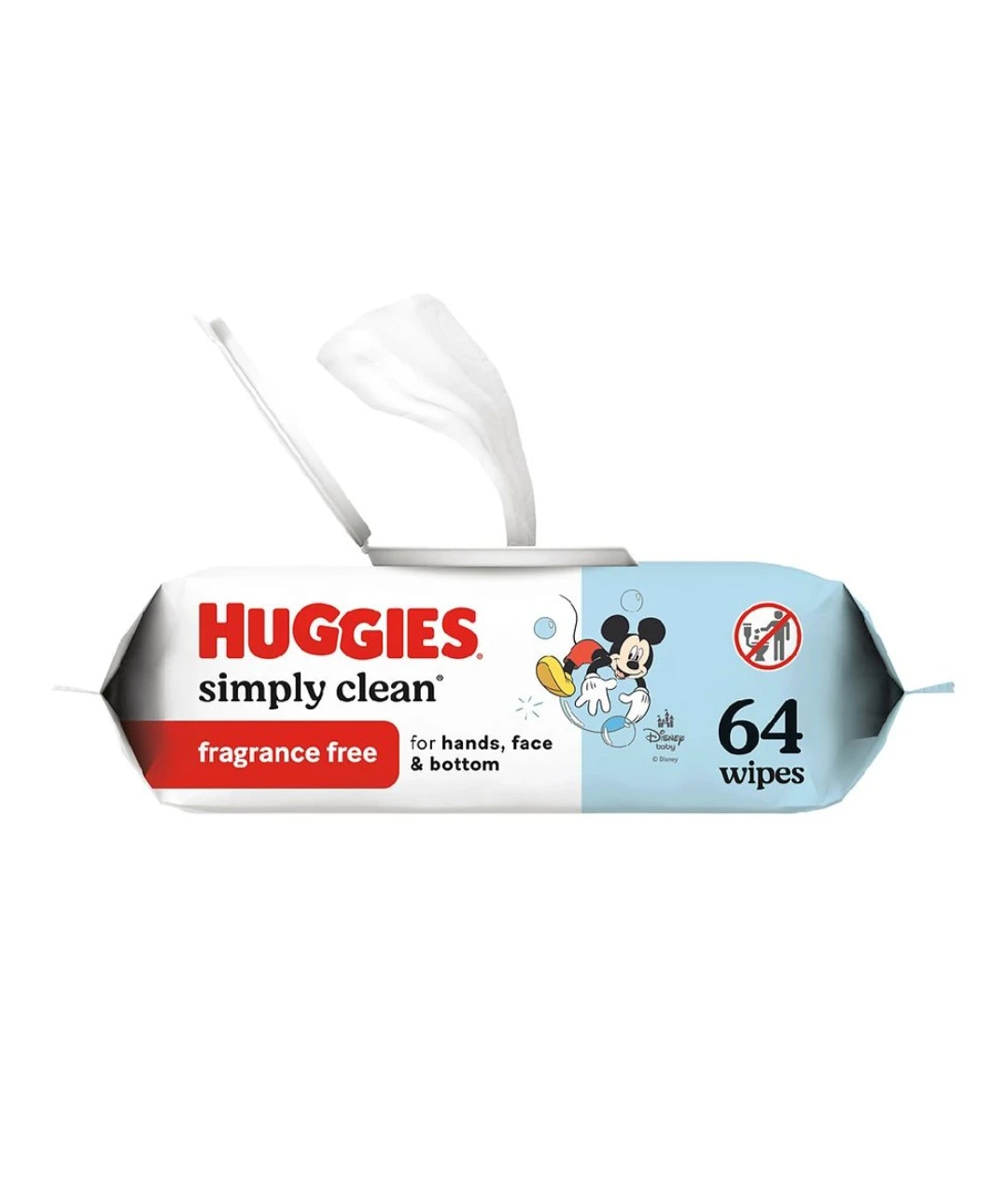 Huggies Simply Clean Fragrance Free Baby Wipes, 64 Count