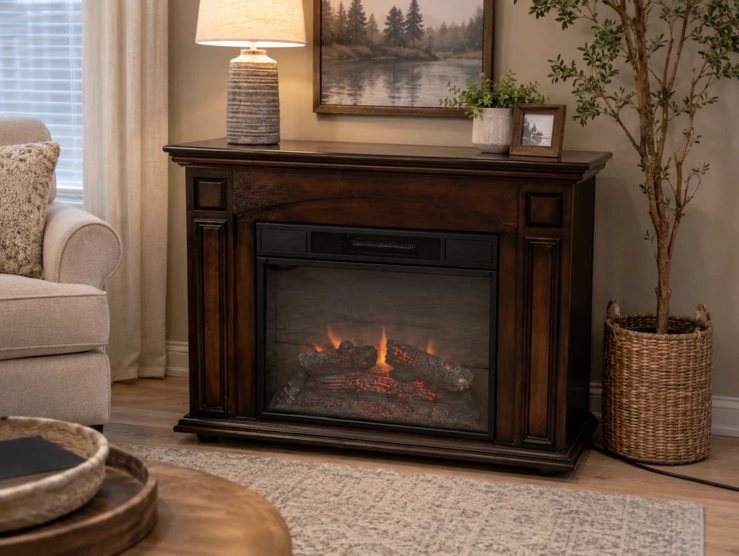 Electric Fireplace Console