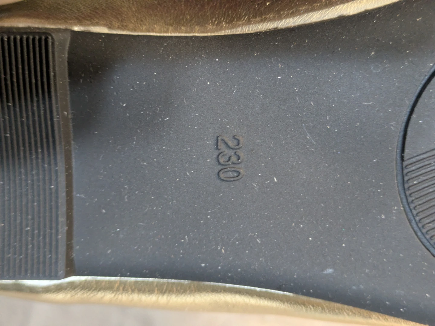 Gold Ballet Flats with Rhinestone Embellishment - Size 230 - photo 3