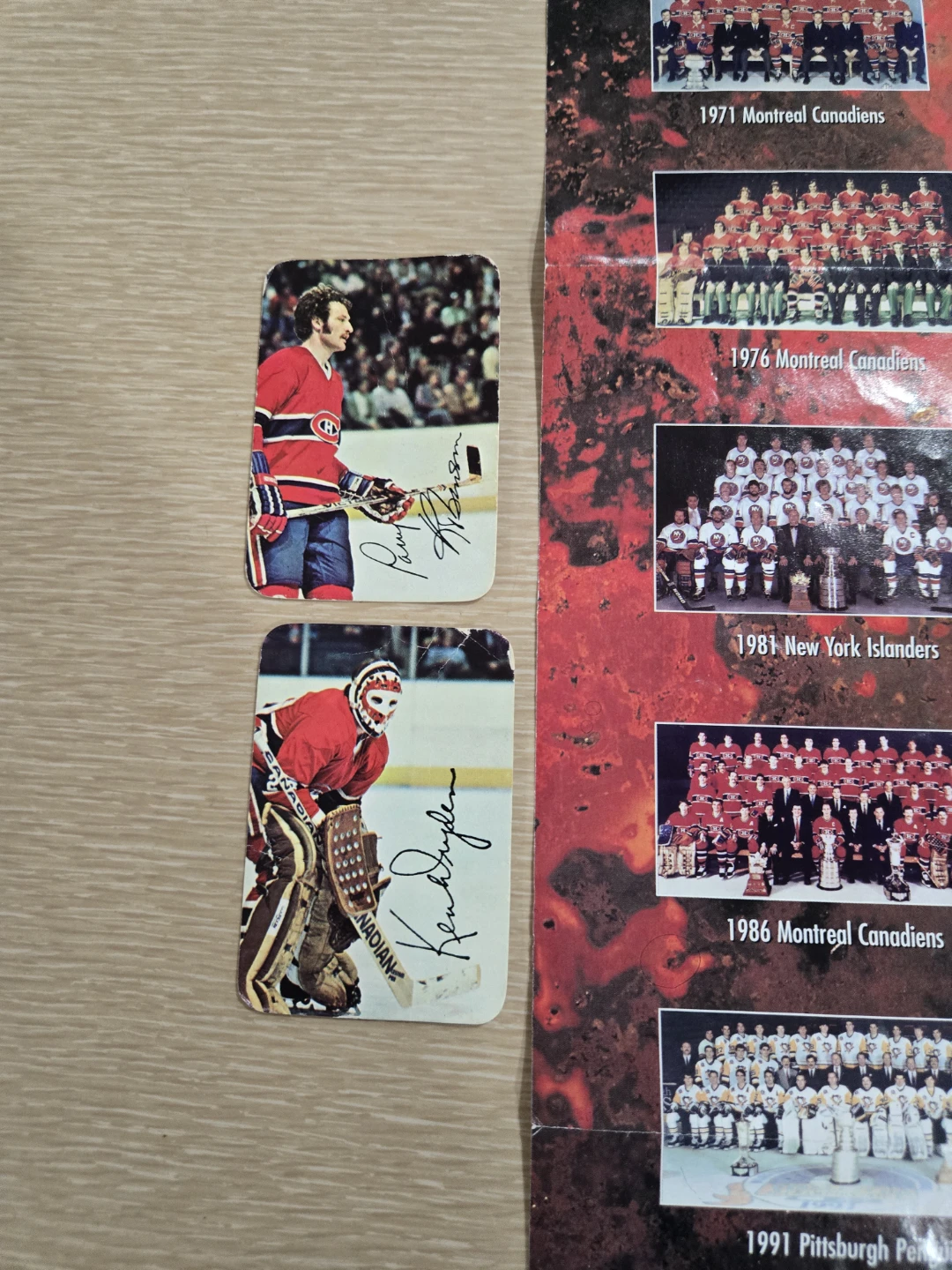 Stanley Cup Champions 1971-1995 Poster and Two Cards - photo 2