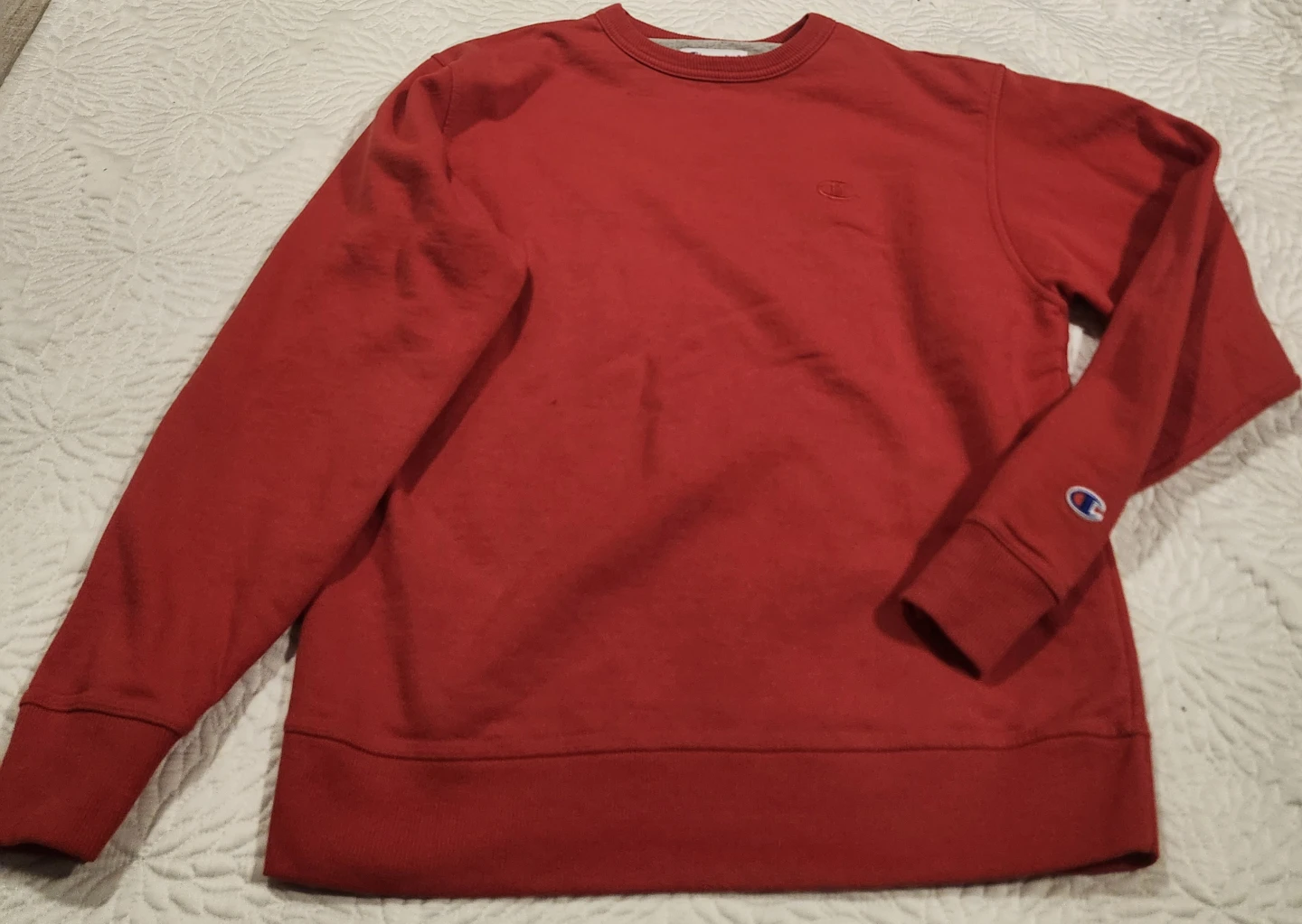 Champion Red Crewneck Sweatshirt