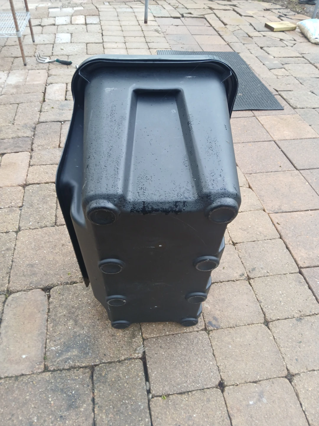 Black Plastic Storage Container with Lid - photo 4