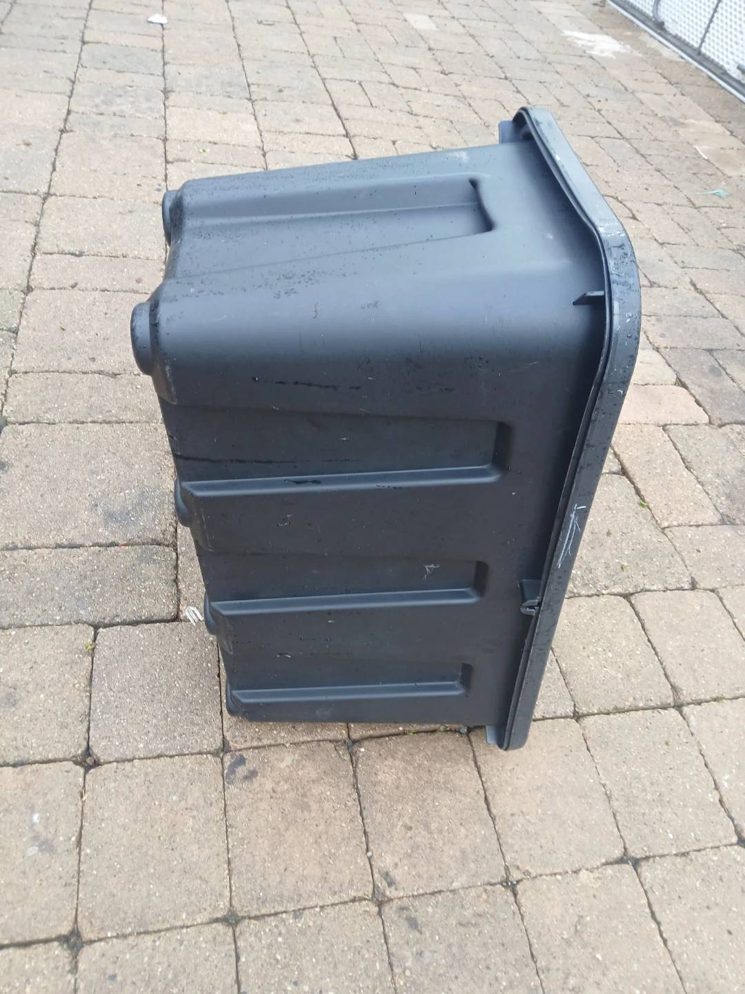 Black Plastic Storage Container with Lid - photo 5