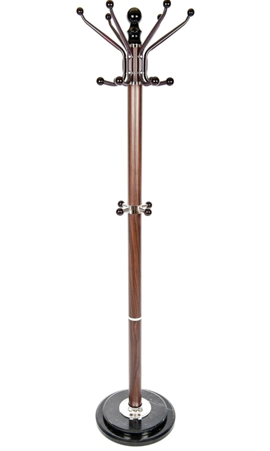 Wooden and Chrome Coat Rack - photo 4