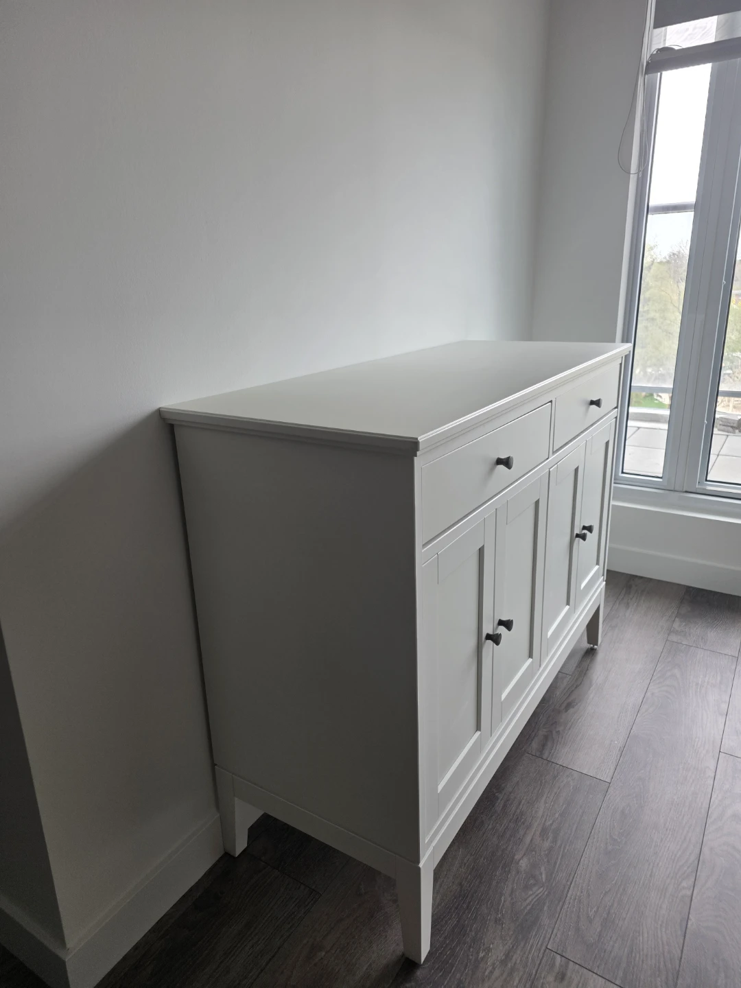 White Accent Cabinet with Two Doors and Two Drawers - photo 3