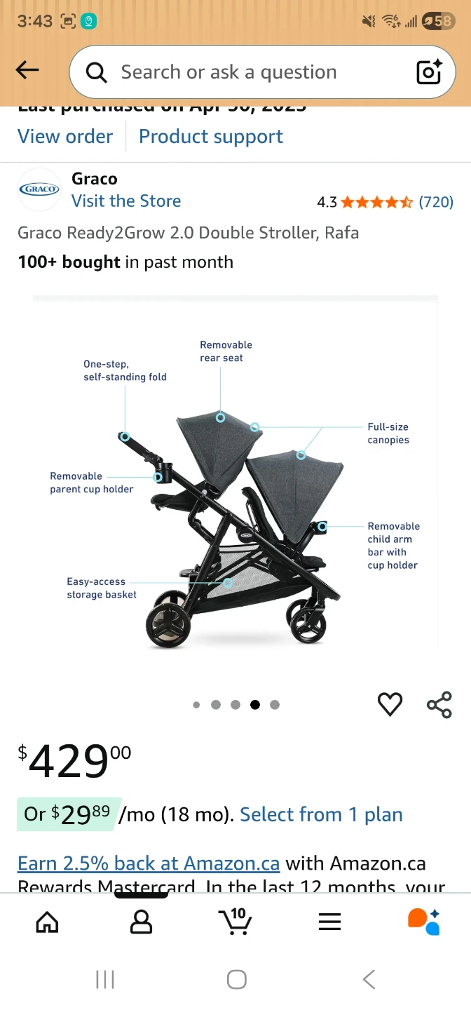 Graco Ready2Grow 2.0 Double Stroller - photo 2