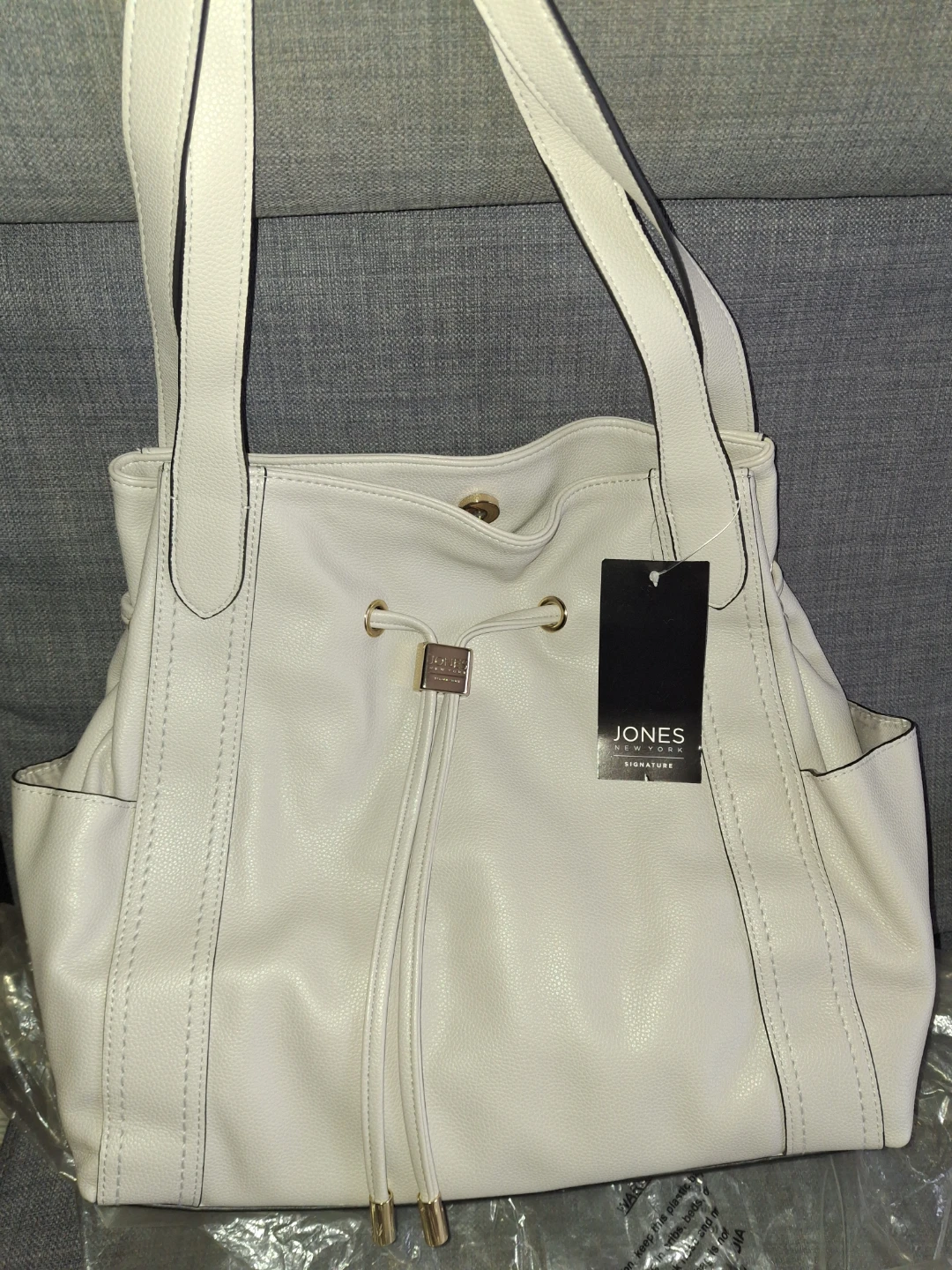 Jones New York White Faux Leather Shoulder Bag - photo 2