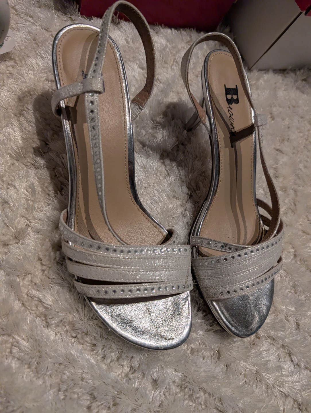 Browns Women's Silver Sparkly Heels - photo 2