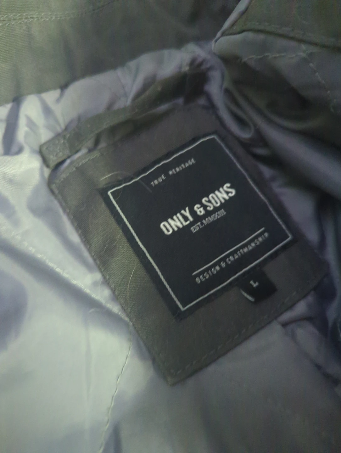 ONLY & SONS Men's Dark Grey Jacket - Size L - photo 2