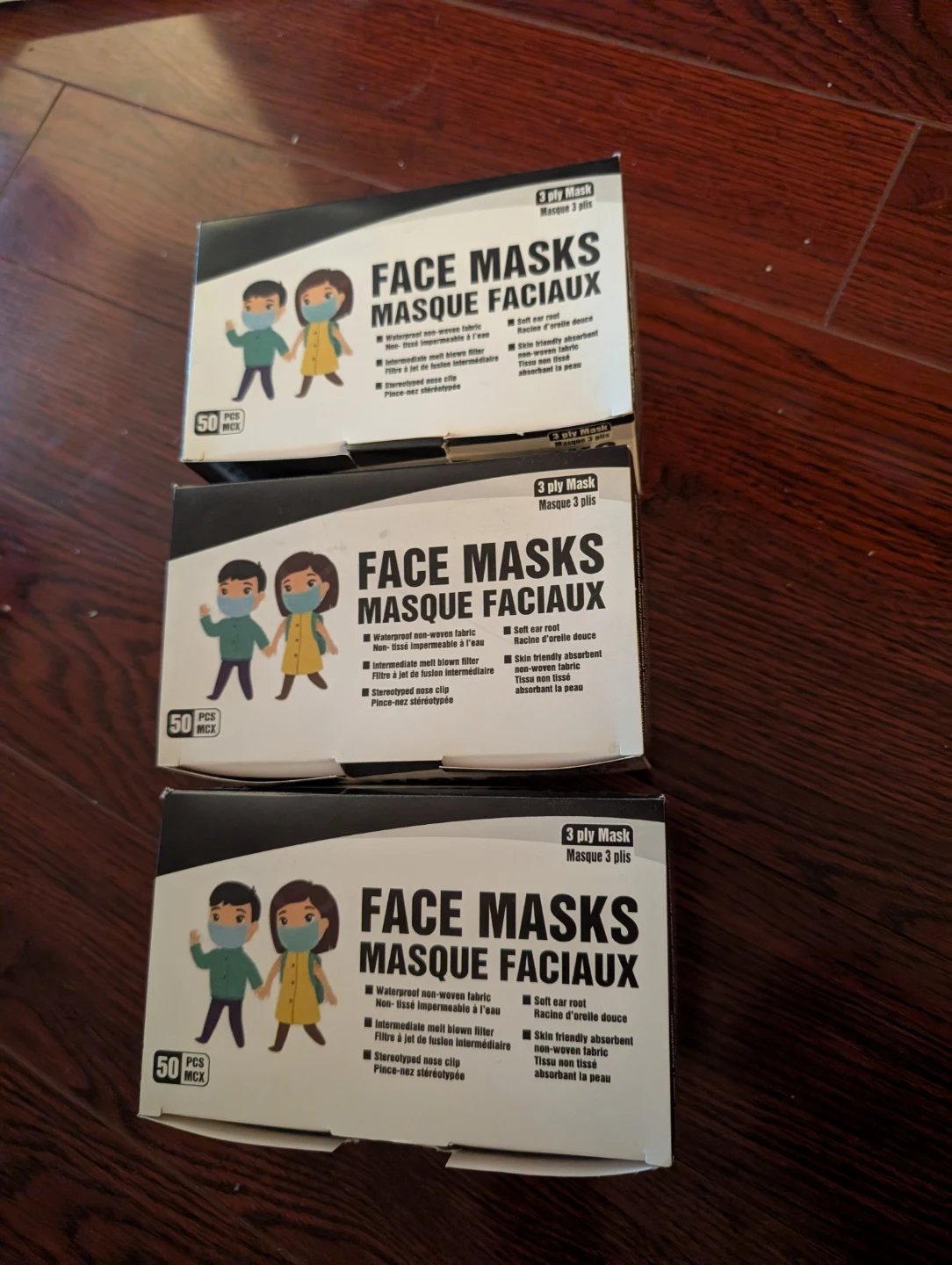 Face Masks (3 Ply) - 3 packs