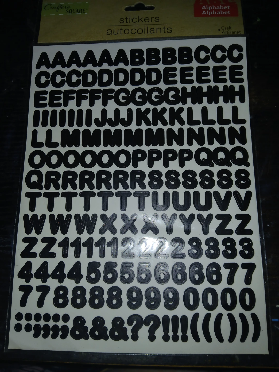 Crafter's Square Alphabet Stickers