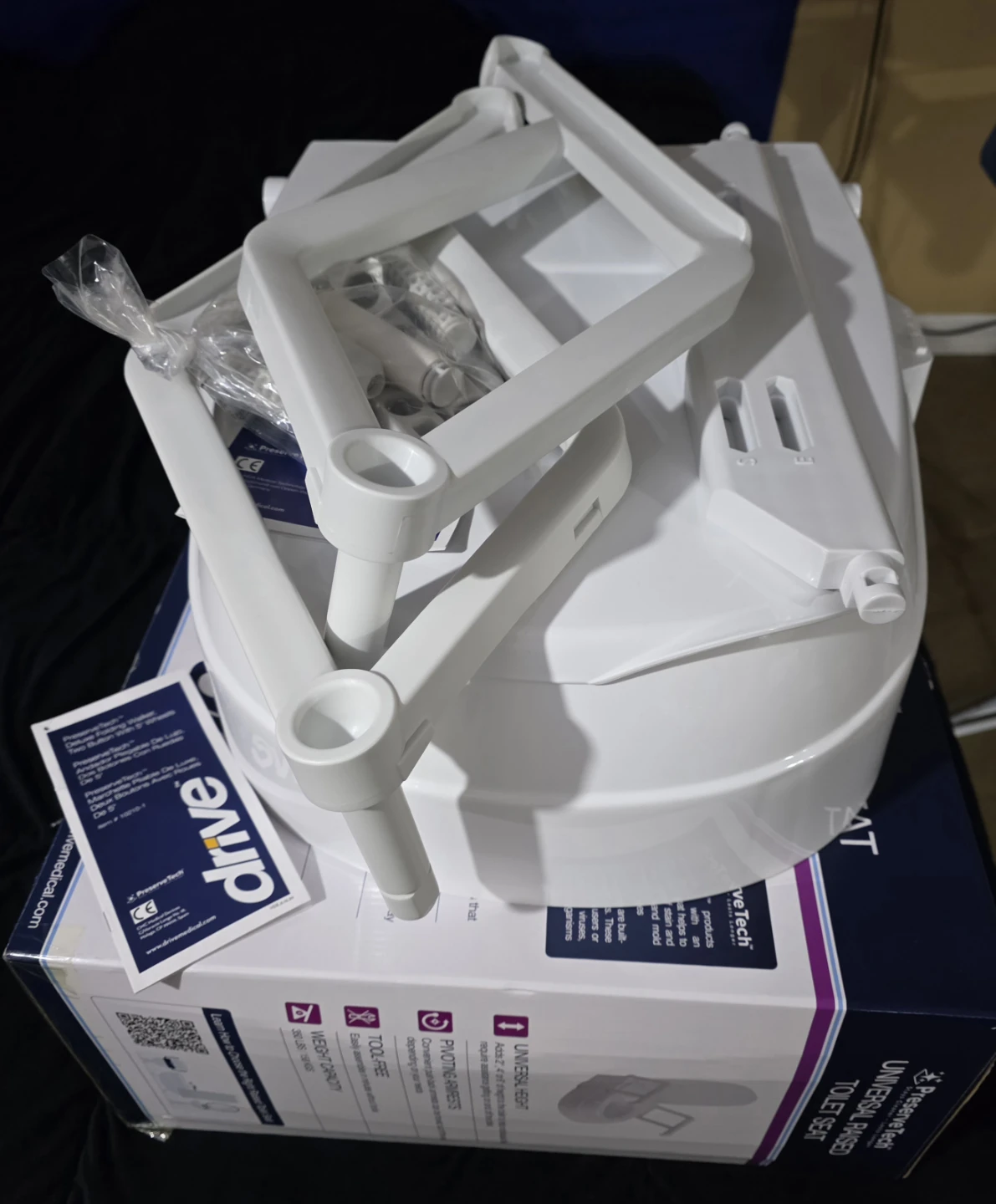 BNIB Drive Medical PreserveTech Universal Raised Toilet Seat - photo 5