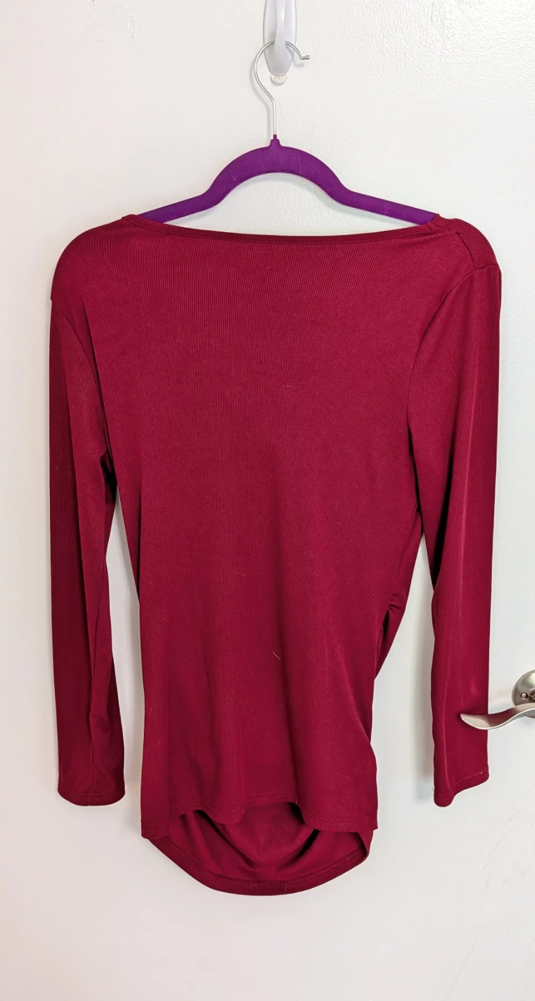 Maternity Ribbed Long Sleeve Top - Women's Large - photo 3