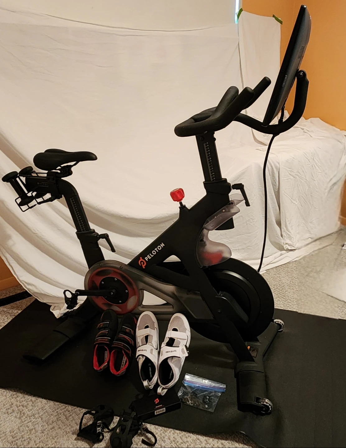 Peleton Bike with accessories