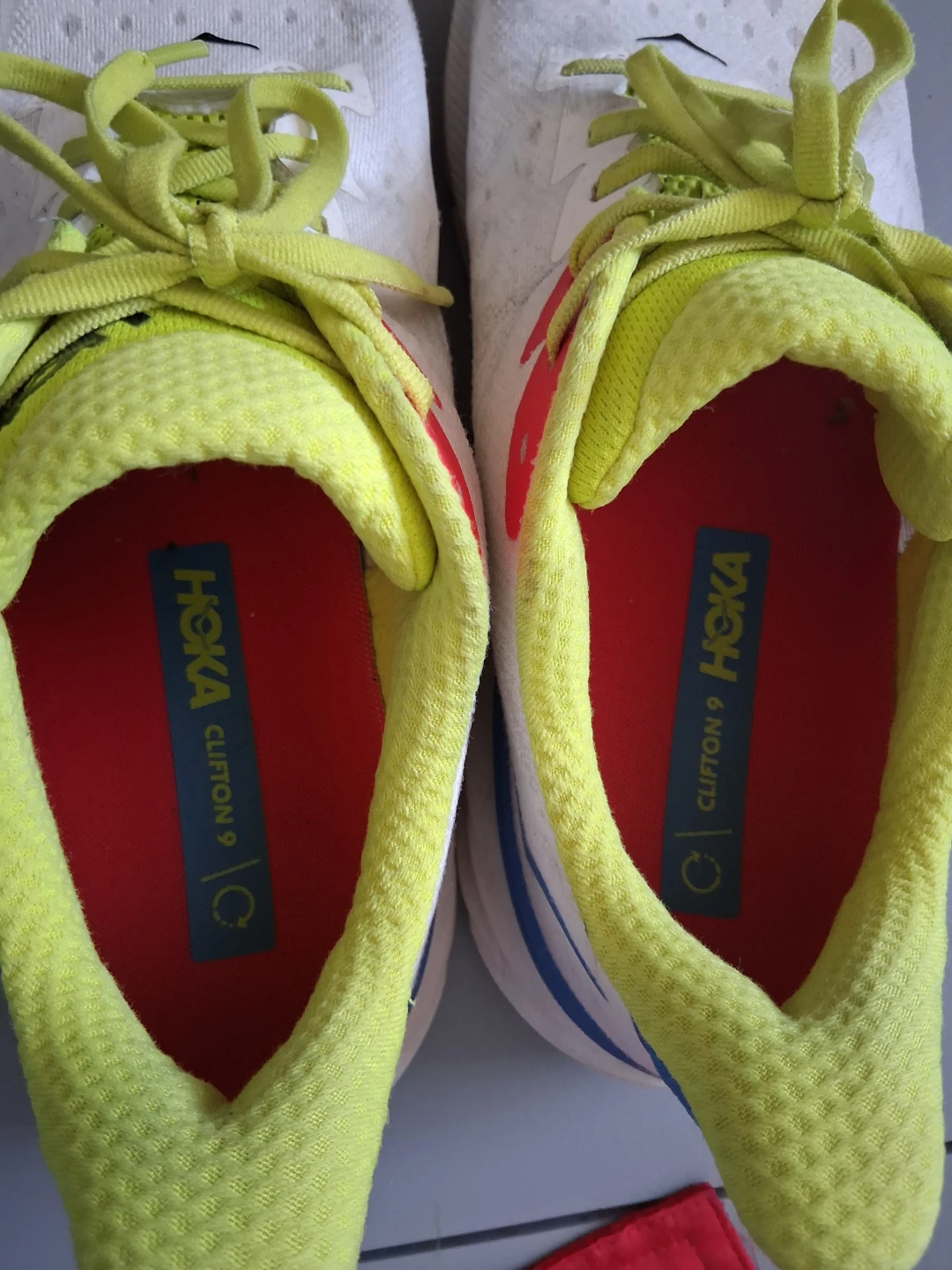 Hoka Clifton 9 Running Shoes White/Yellow Men's Size 9 - photo 4