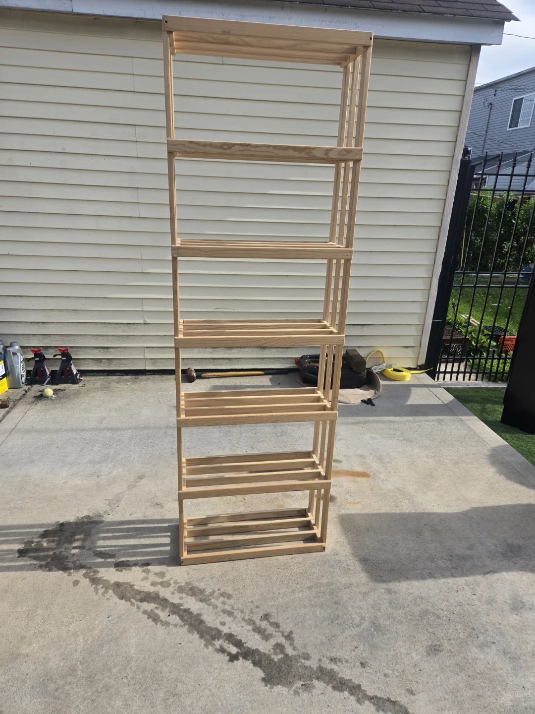 Tall Wooden Shelf Unit - photo 2