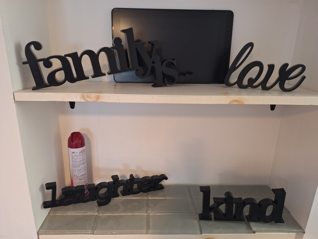 Black Decorative Words Wall Art