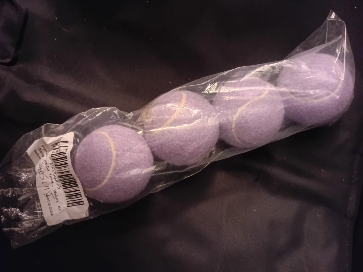 NEW!   Walker's Pre-Cut Tennis Balls (Mauve) - 4 pack