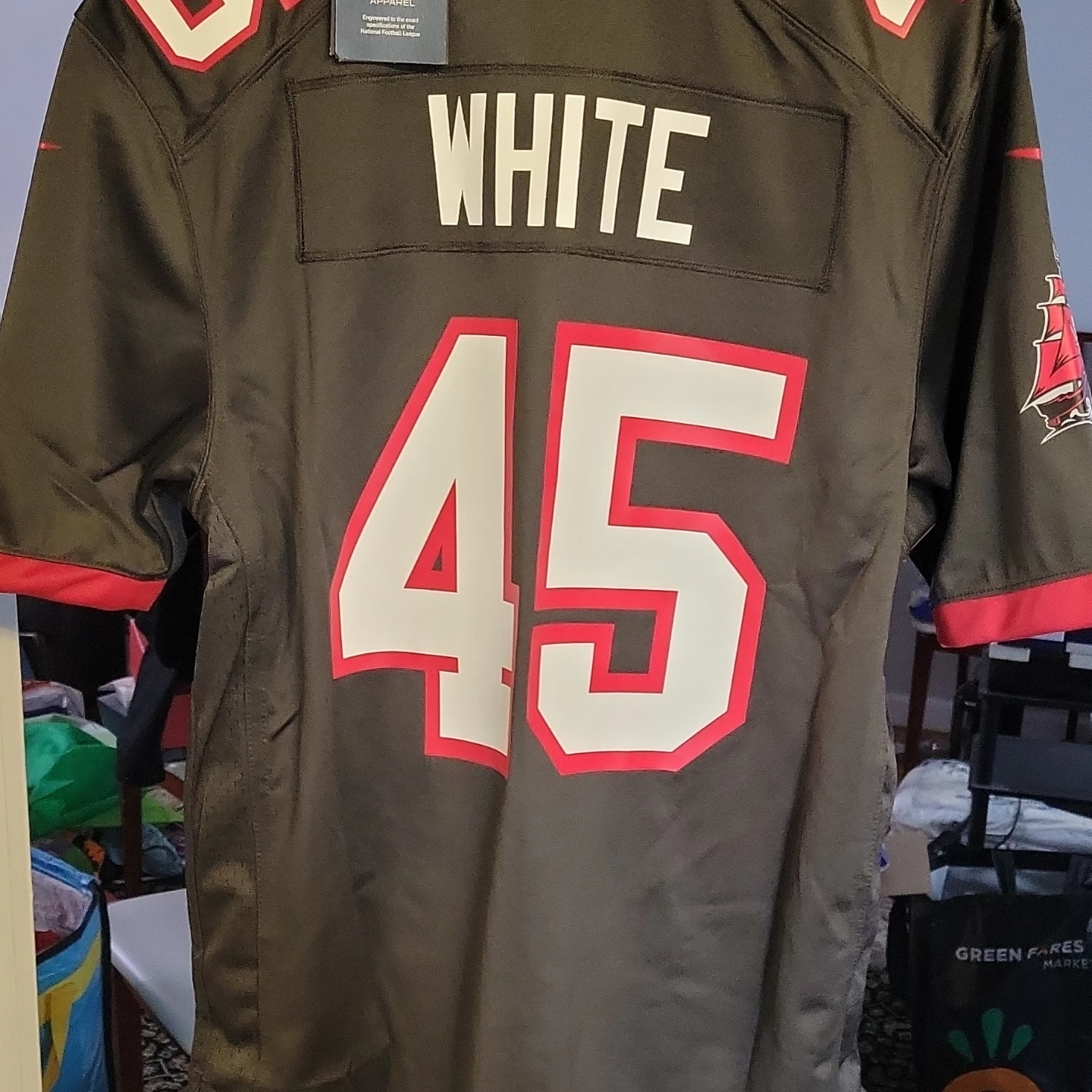 Tampa Bay Buccaneers #45 White NFL Jersey - photo 4