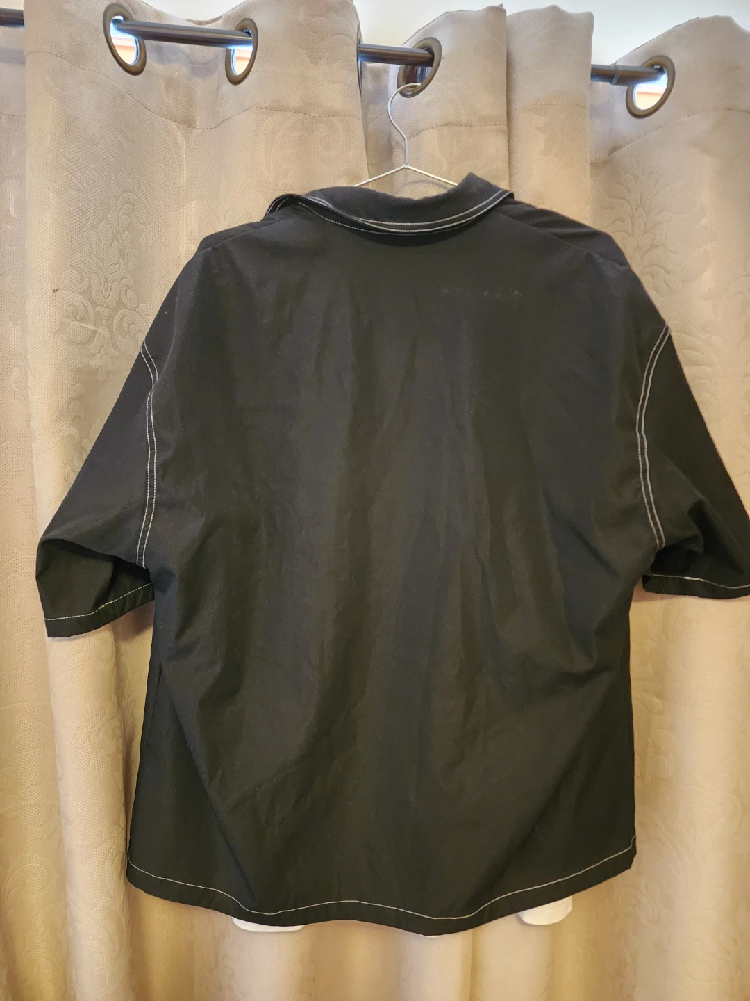 Black Utilitarian Contrast Stitching Shirt - Size [M] - photo 2