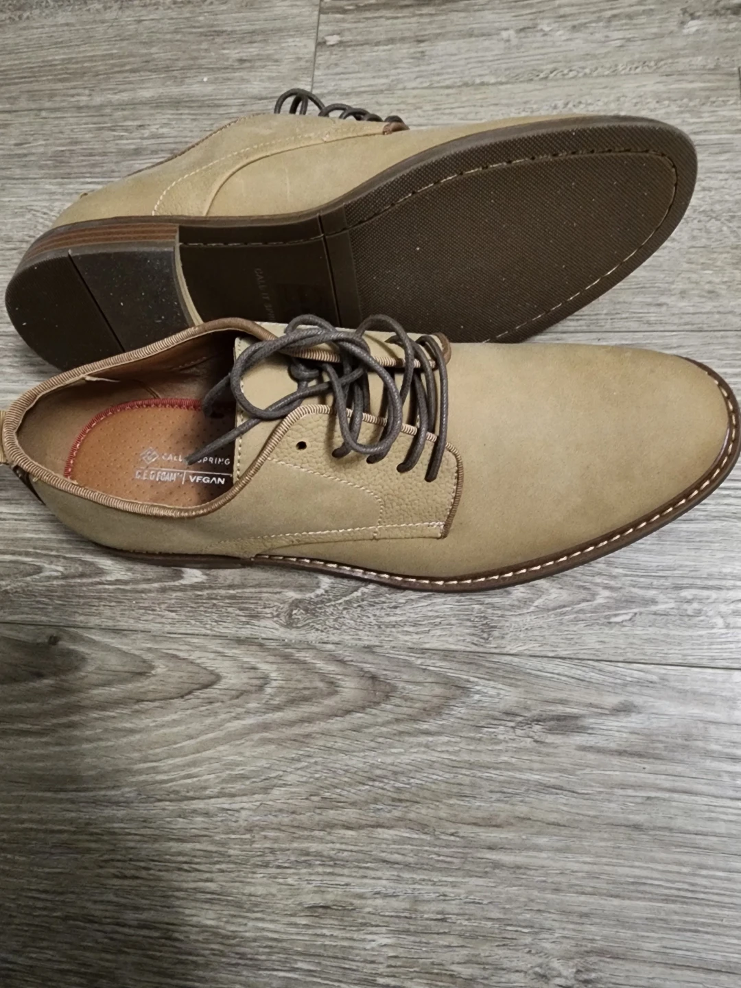 Call It Spring Men's Tan Vegan Oxford Shoes - photo 2
