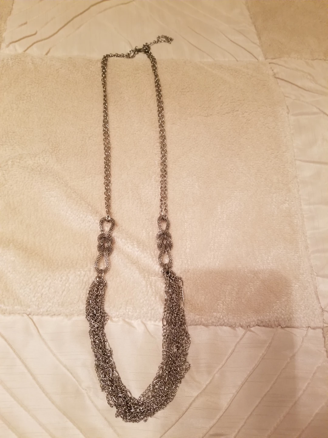 Silver Tone Multi-Strand Necklace