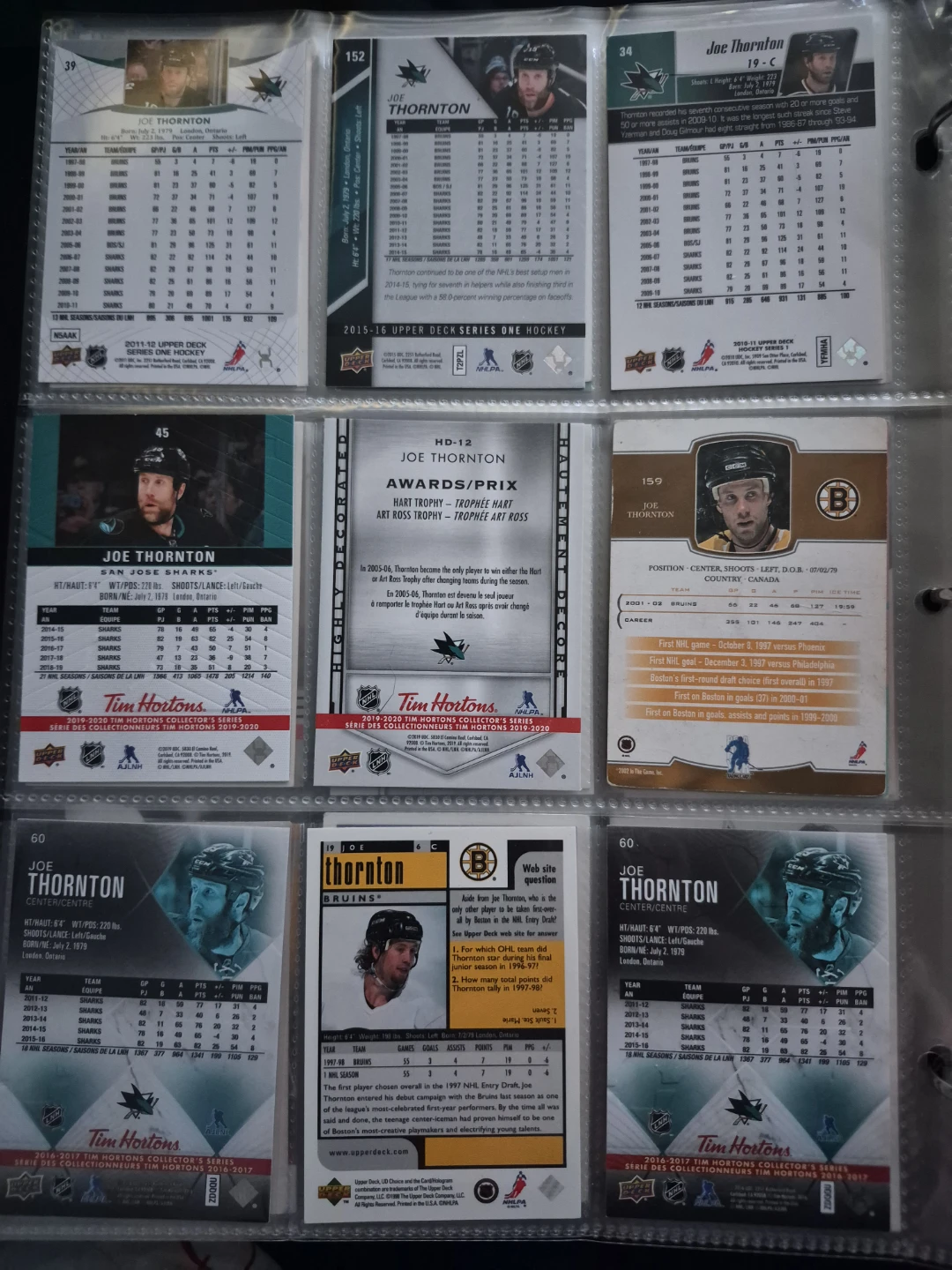 Joe Thornton San Jose Sharks Hockey Cards Collection - photo 2