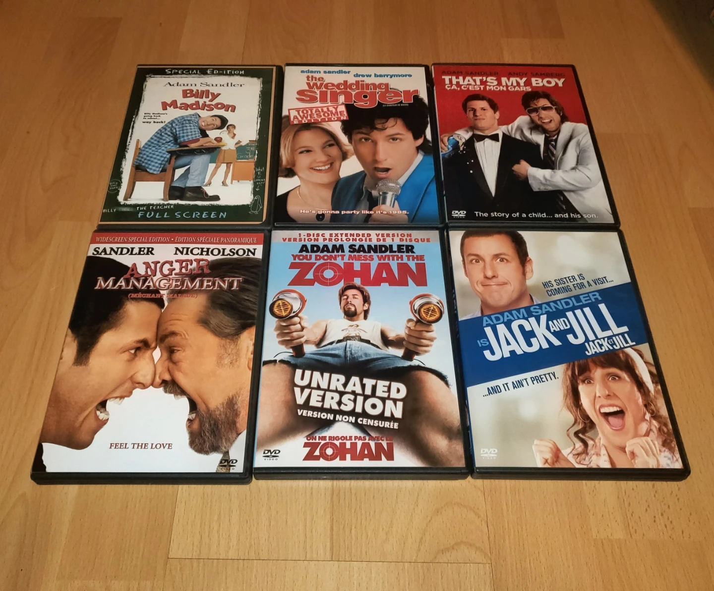 ($3 each) Adam Sandler DVD Collection