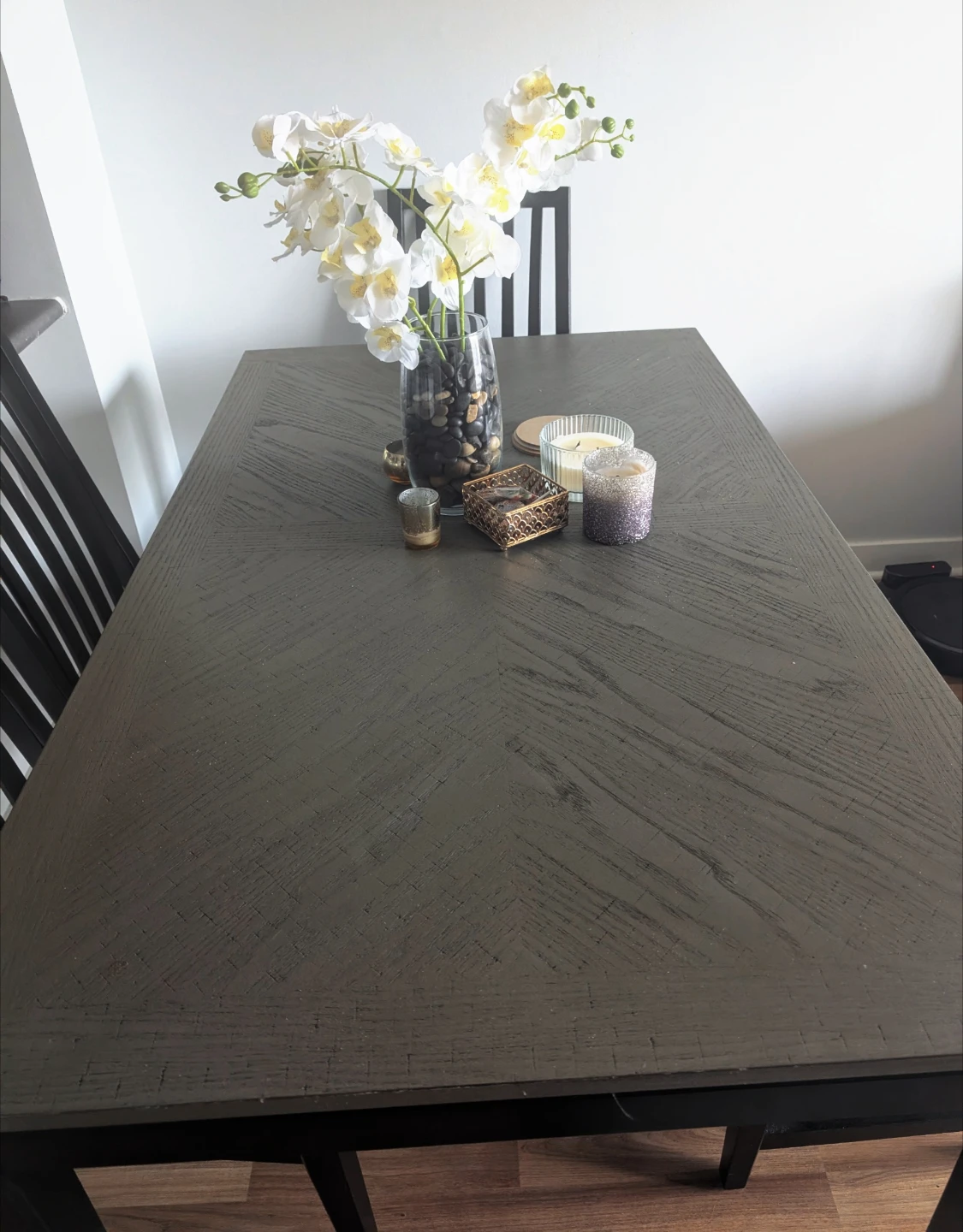 Grey Dining Table Set with 4 Chairs and Bench - photo 2