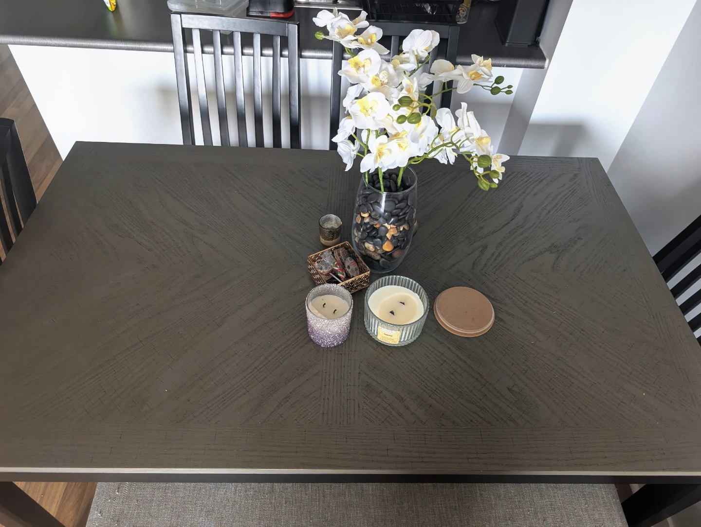 Grey Dining Table Set with 4 Chairs and Bench - photo 4