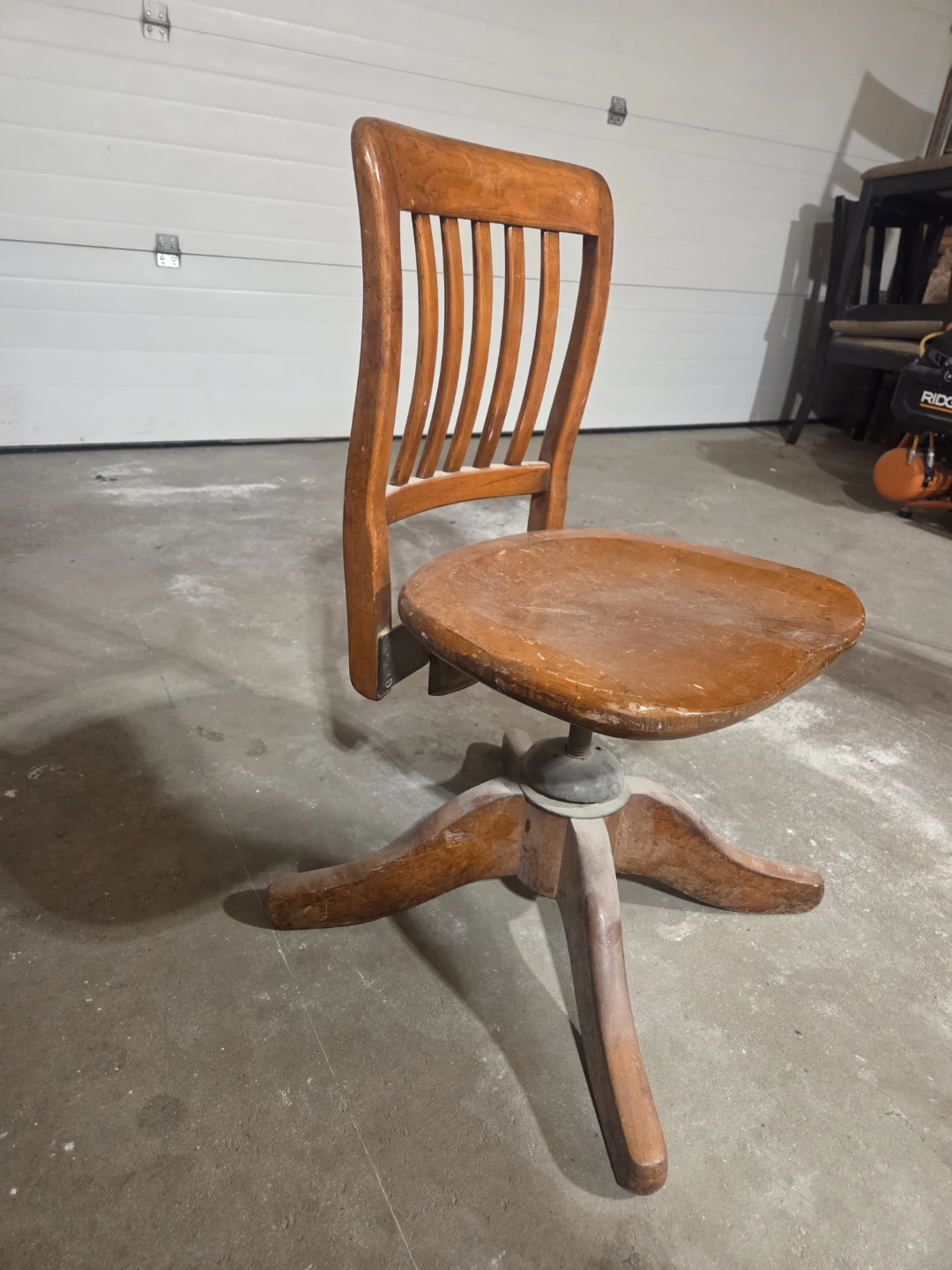 Antique H. Krug Kitchener Swivel Office Chair