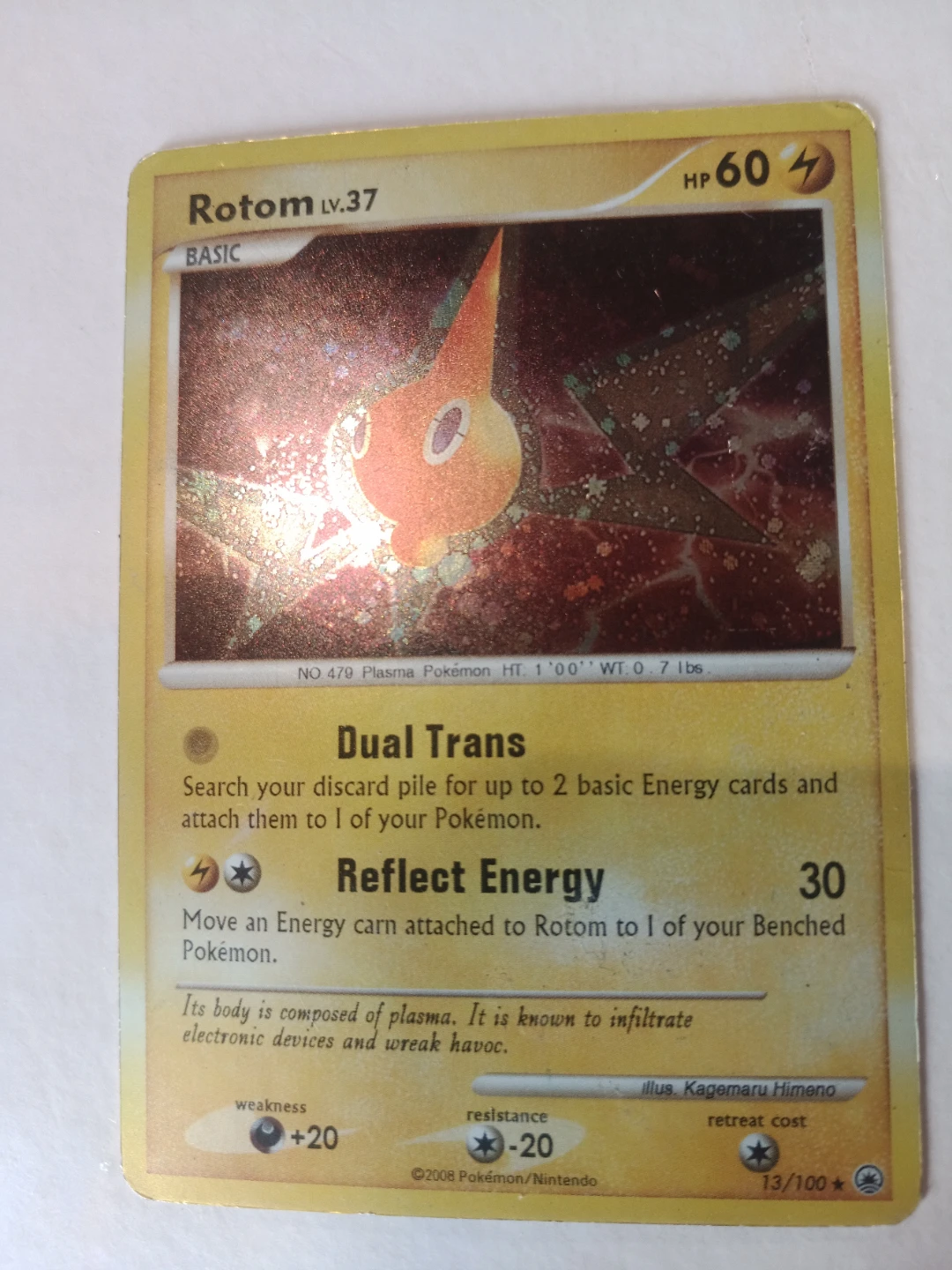 Pokemon Rotom LV.37 Trading Card