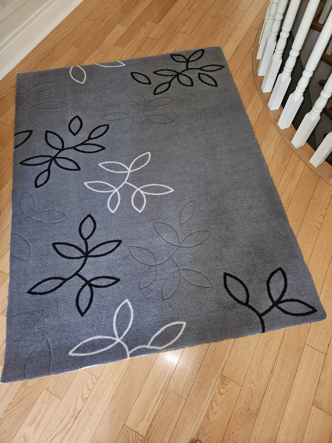 Area Rug - Graphic Leaves, 3ft 11in x 5ft 3in - photo 3