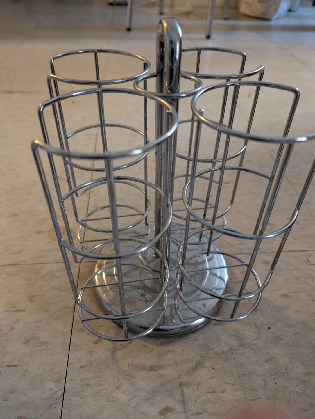 Chrome Revolving Coffee Pod Holder