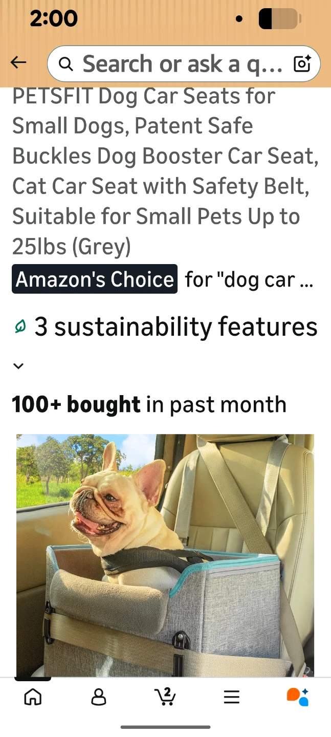 PETSFIT Dog Car Seat Booster for Small Dogs - photo 5