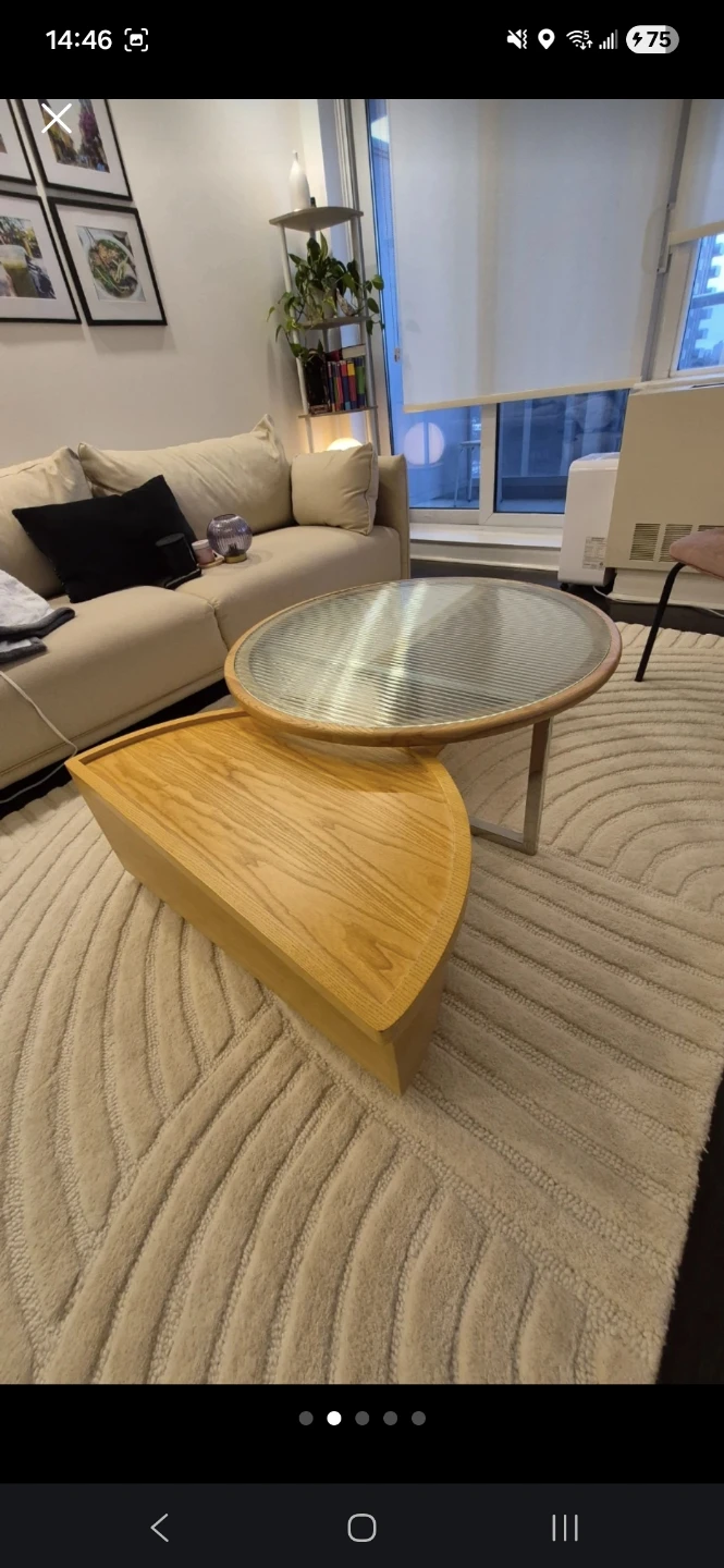 Coffee table with storage ottoman - photo 4