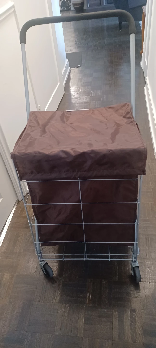 Shopping Cart with Brown Fabric Bag - photo 4
