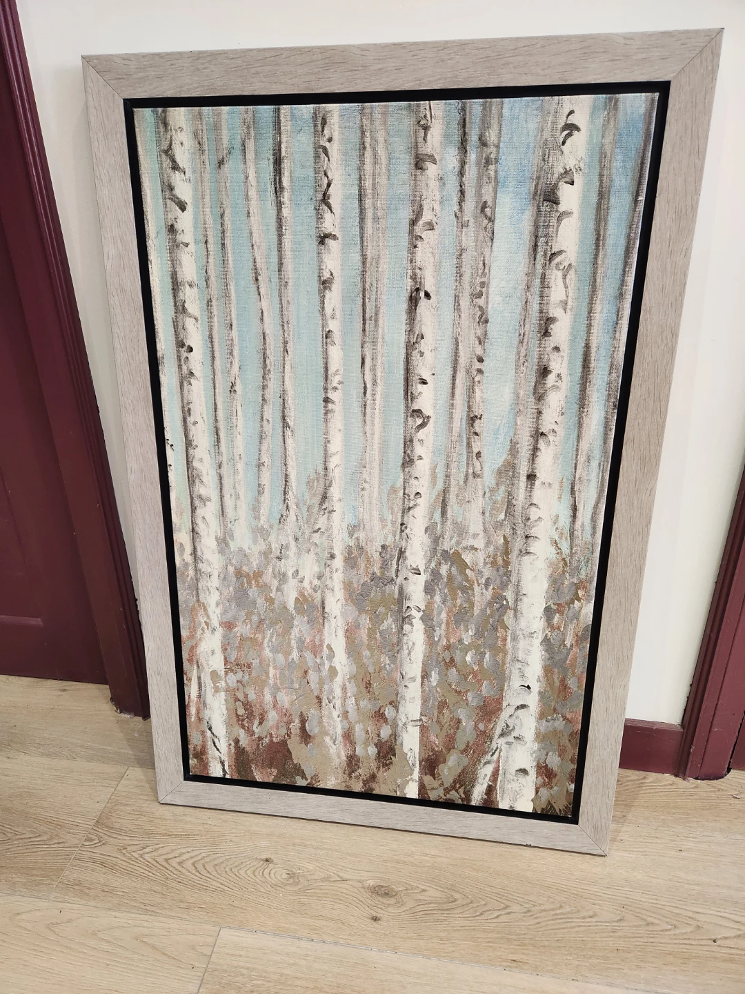 Framed Birch Tree Canvas Art