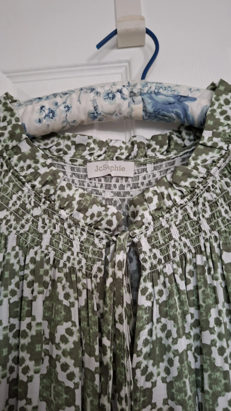 JcSophie Green Floral Print Blouse - Size 44 - photo 2