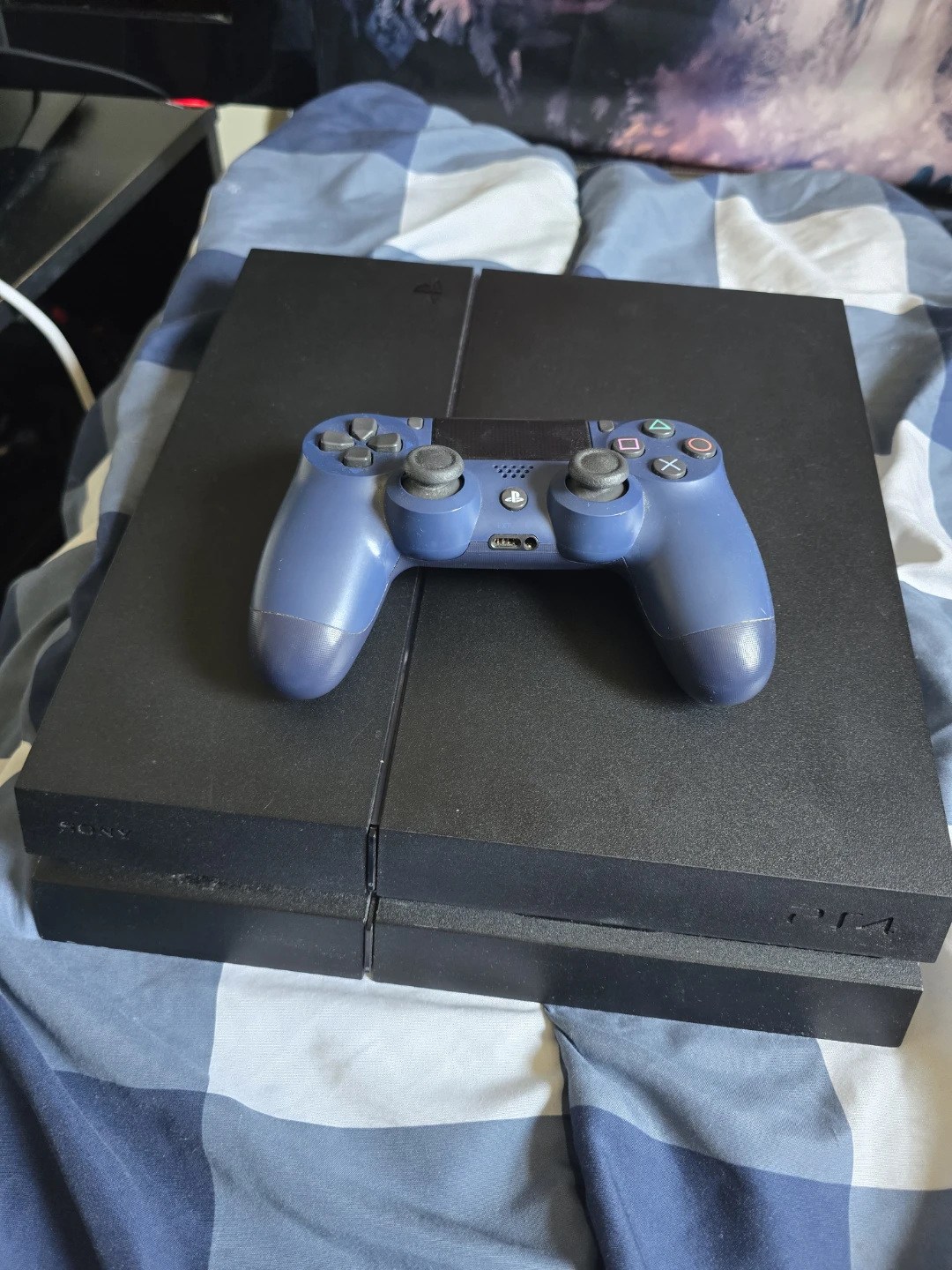 Sony PlayStation 4 (PS4) Console with Blue Controller
