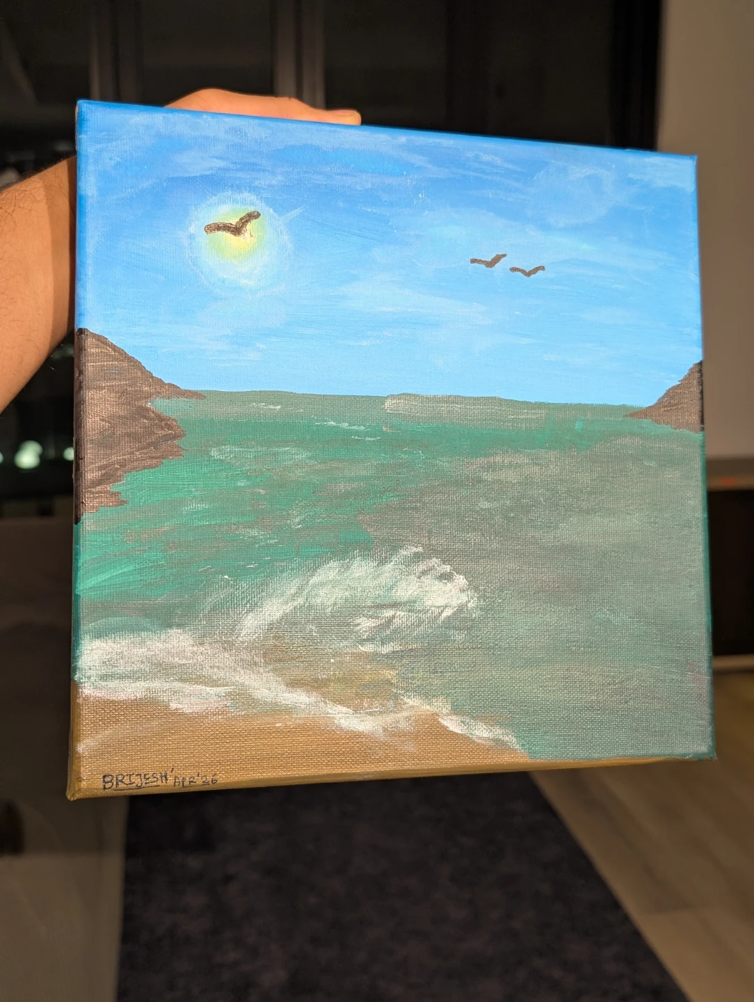 Hand-Painted Seascape Canvas Art